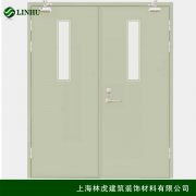 鋼質(zhì)雙開帶玻璃防火門