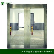 不銹鋼大玻璃雙開(kāi)防火門(mén)